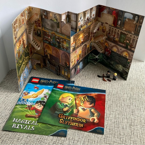 LEGO Harry Potter Wizarding Duels Potter vs Malfoy Pop Up Scenes Barely Used - Picture 4 of 12